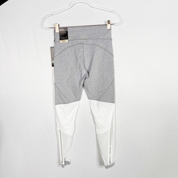 New Calia XS High Waist Filament 7/8 Leggings Alloy Heather Gray White Essential - Picture 2 of 14